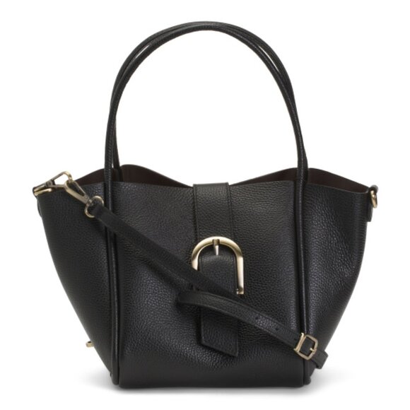 GABARRA MILANO Leather Four Corner Flap Over Bag With Buckle - Picture 1 of 3